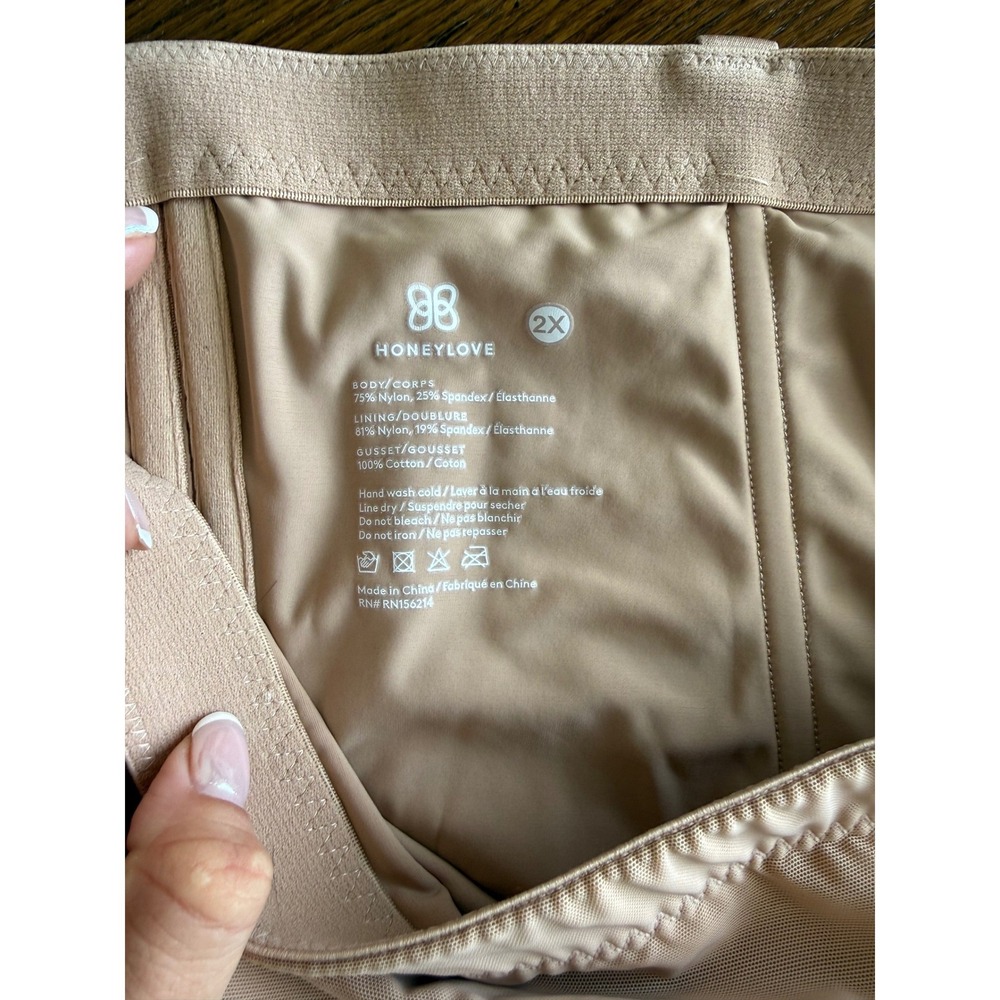 Honeylove SuperPower Short Shapewear High Waisted Compression Beige Women 2X - Picture 3 of 9